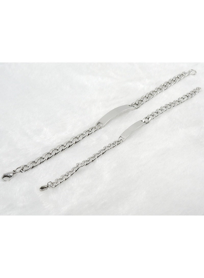 أميتوير سوار هيب هوب عصري للرجال من الفولاذ المقاوم للصدأ | تصميم سلسلة منحنية أنيقة قابلة للتخصيص، عرض 8 مم - Image 3