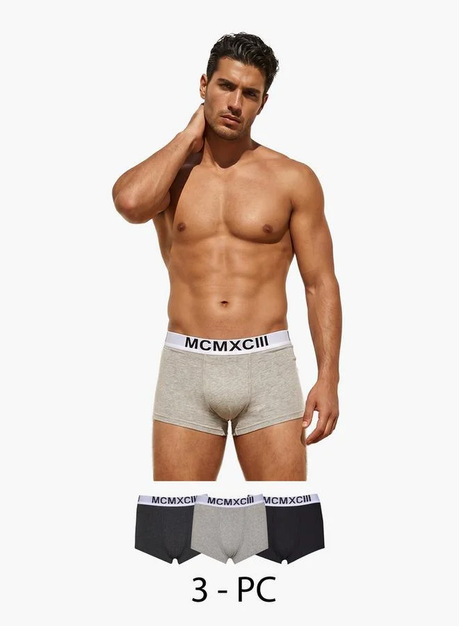 سبلاش فيڤ Set of 3   Trunks with Elasticated Waistband and Antibacterial Protection