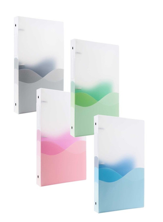 filexec Products Wave, 3-Ring Binder, 2" Capacity, 3-Interior Pockets, Assorted Pack of 4 (50644-6449) - Image 1