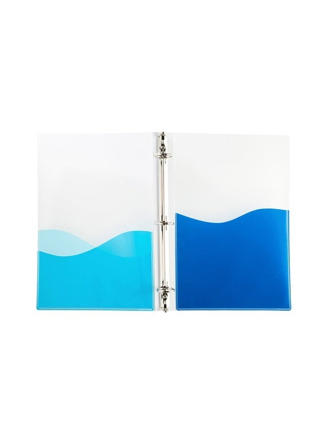 filexec Products Wave, 3-Ring Binder, 2" Capacity, 3-Interior Pockets, Assorted Pack of 4 (50644-6449) - Image 2