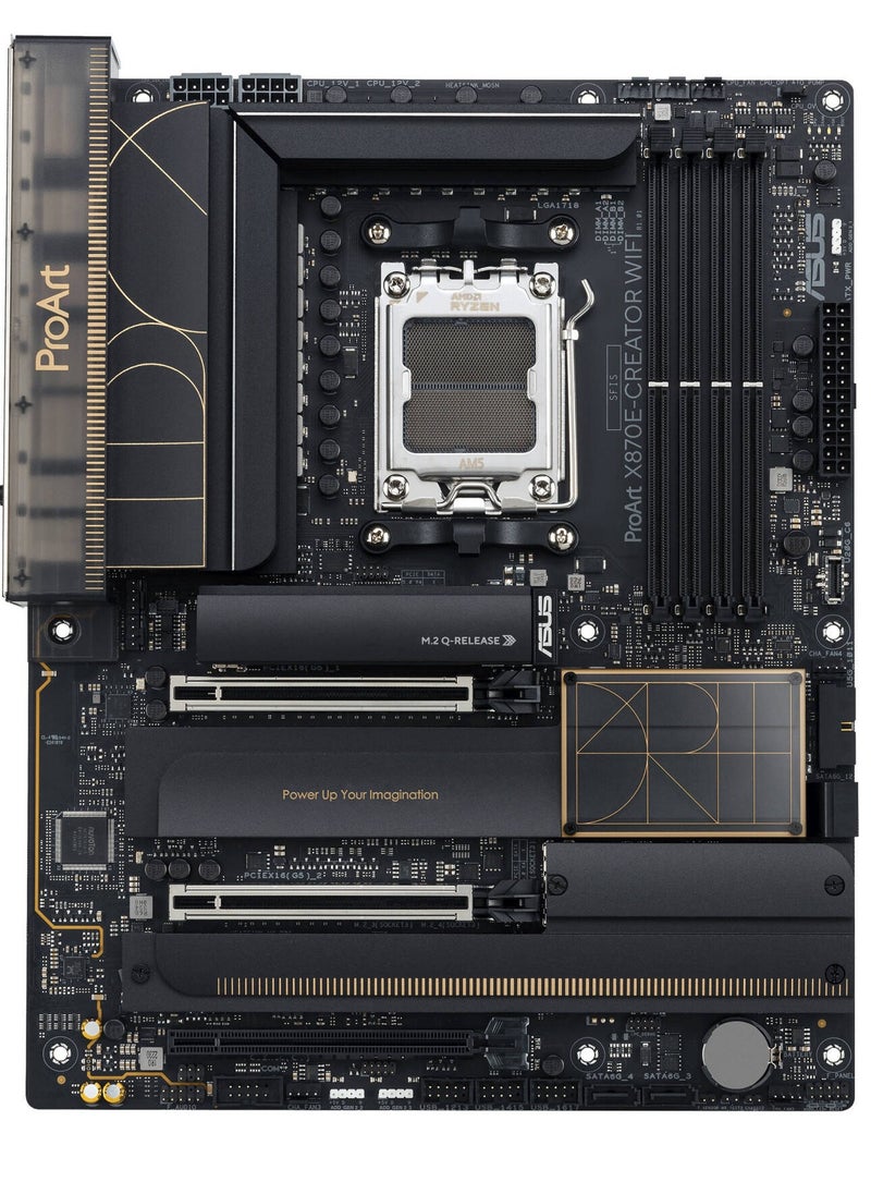 Generic - ASUS ProArt X870E-Creator WIFI AM5 ATX Motherboard, AMD X870E Chipset, 4x DDR5 DIMM Slots, 192GB Max Memory, 4x M.2 PCIe Slots, 2x PCIe 5.0 x16 Slots, Bluetooth v5.4 - Image 1