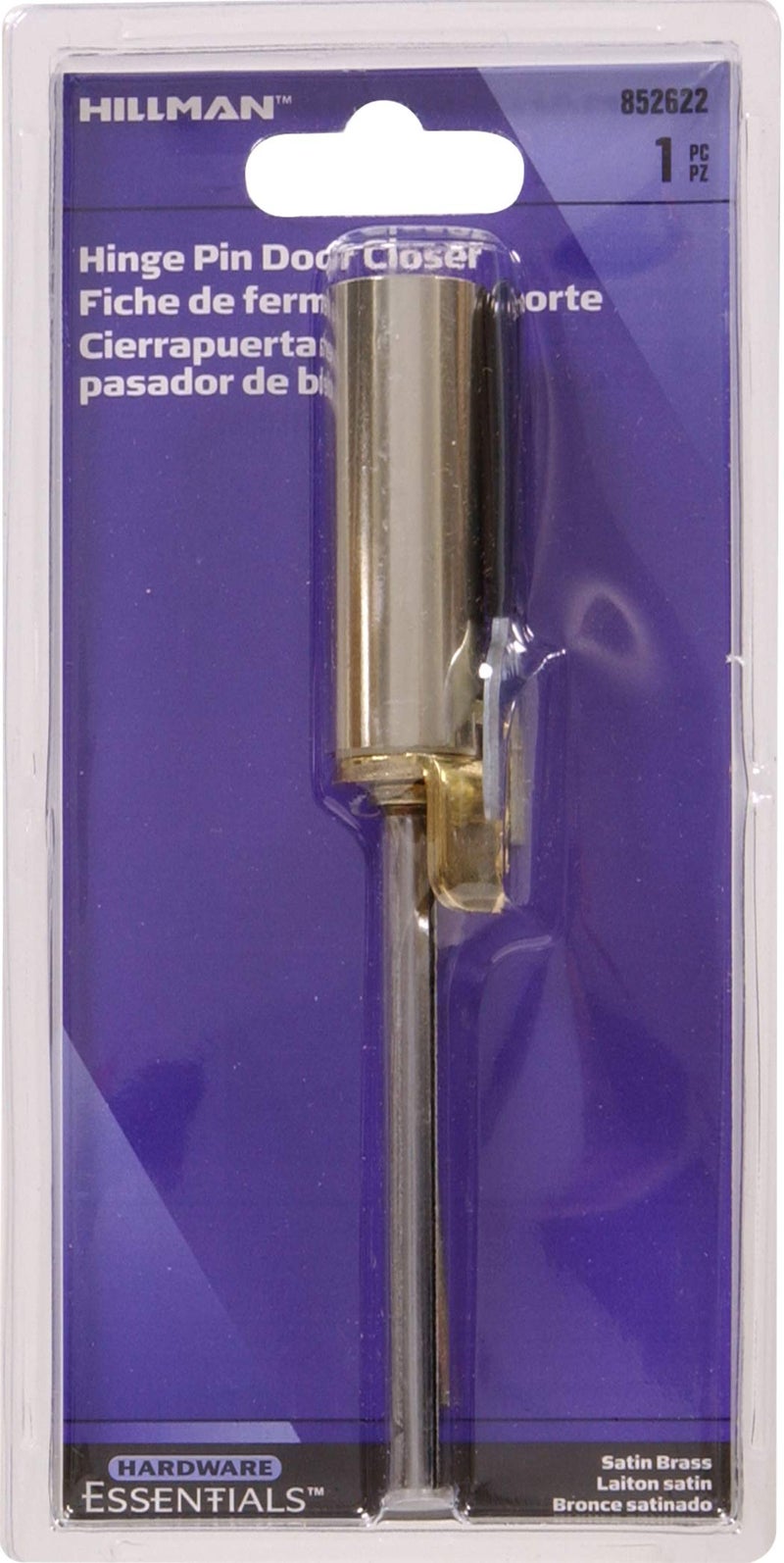 Hardware Essentials 852622 Hardware Essentials Satin Brass Hinge Pin Door Closer - Image 2