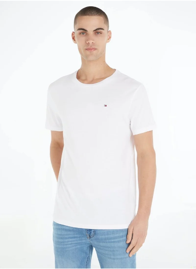 TOMMY HILFIGER Men's Organic Cotton T-Shirt Lounge, White