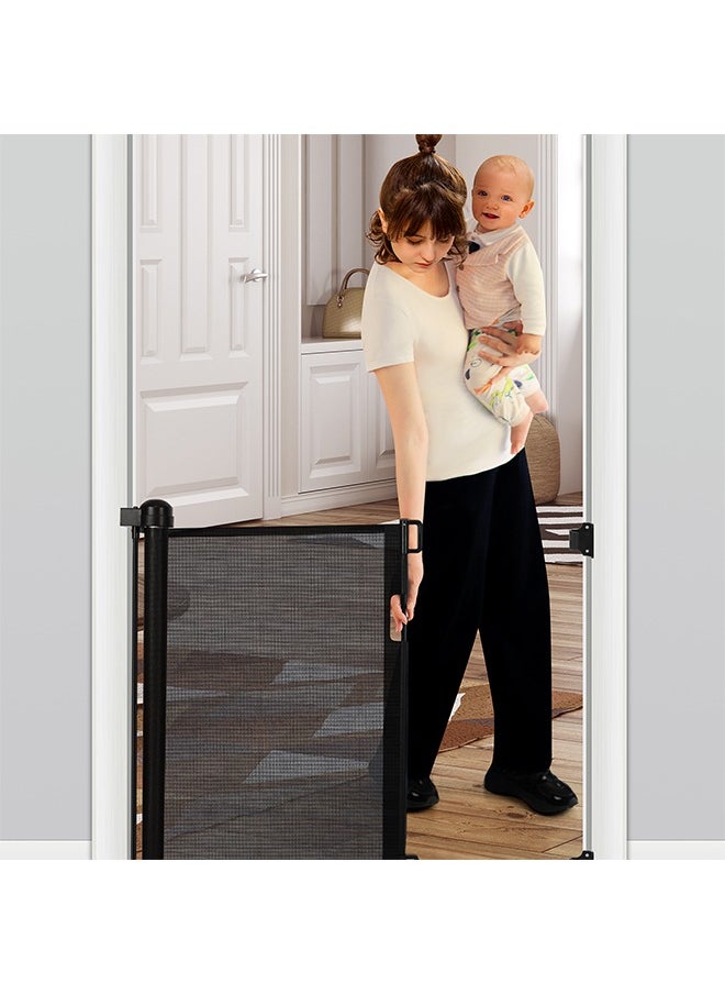 OASIS DESERT Pet And Children's Telescopic Safety Door Railings And Staircase Protection Door Railings Can Be Used Dual-Purpose Without Drilling/Drilling (150cm*89cm)  - Image 1