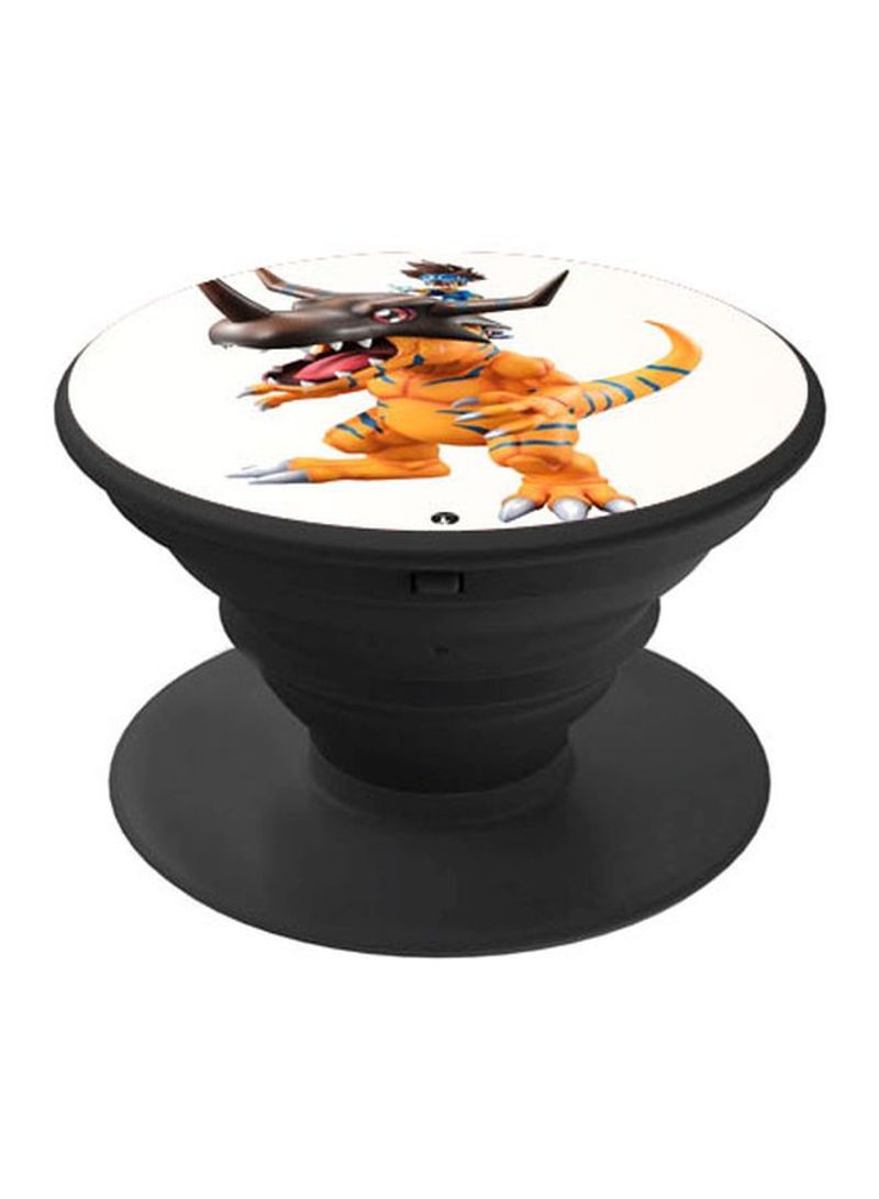 RKN Cartoon Printed Pop Socket Phone Holder Black/White/Orange - Image 1