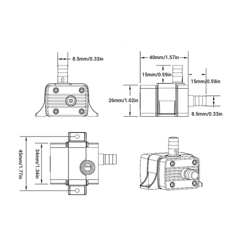 DC30C Submersible Brushless Pump 4.5W 2240 LPH 300cm Lift IP68 DC 12V - Image 3