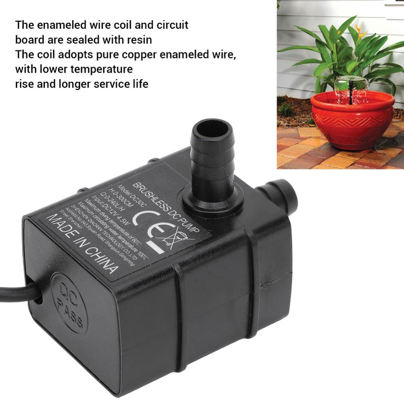 DC30C Submersible Brushless Pump 4.5W 2240 LPH 300cm Lift IP68 DC 12V - Image 5