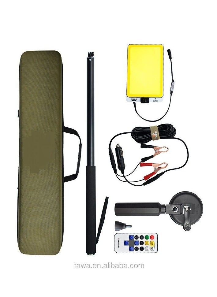 ELTRAZONE DC 12V BBQ Night Party Lighting – Dual Color White & Yellow LED Outdoor Portable Telescopic Rod Camping Light – Waterproof, Adjustable Brightness for Barbecue, Camping, Garden Parties, and Outdoor Events - Image 1