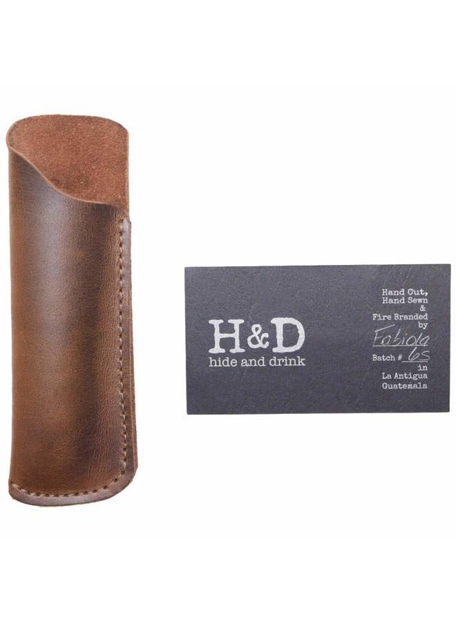 Hide & Drink , Rustic Comb Case (Comb NOT Included), Protector Holster, Stylish Sleeve, Personal Care, Barber Accessories, Full Grain Leather, Handmade, Bourbon Brown - Image 2