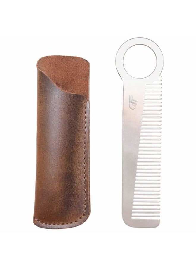 Hide & Drink , Rustic Comb Case (Comb NOT Included), Protector Holster, Stylish Sleeve, Personal Care, Barber Accessories, Full Grain Leather, Handmade, Bourbon Brown - Image 4