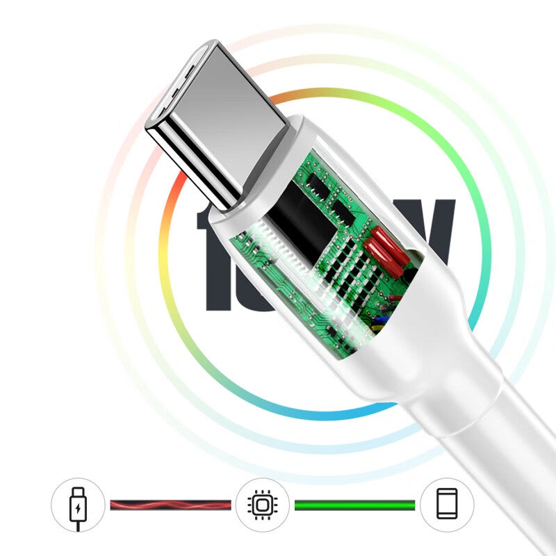 JD Jing Zao CangHua Compatible with Xiaomi Computer Charging Cable, 65W Dual-Head Type-C Data Cable, Air/ProX/14/15/Redmi Book Pro/G Laptop 100W Power Cord, 2 Meters - Image 5