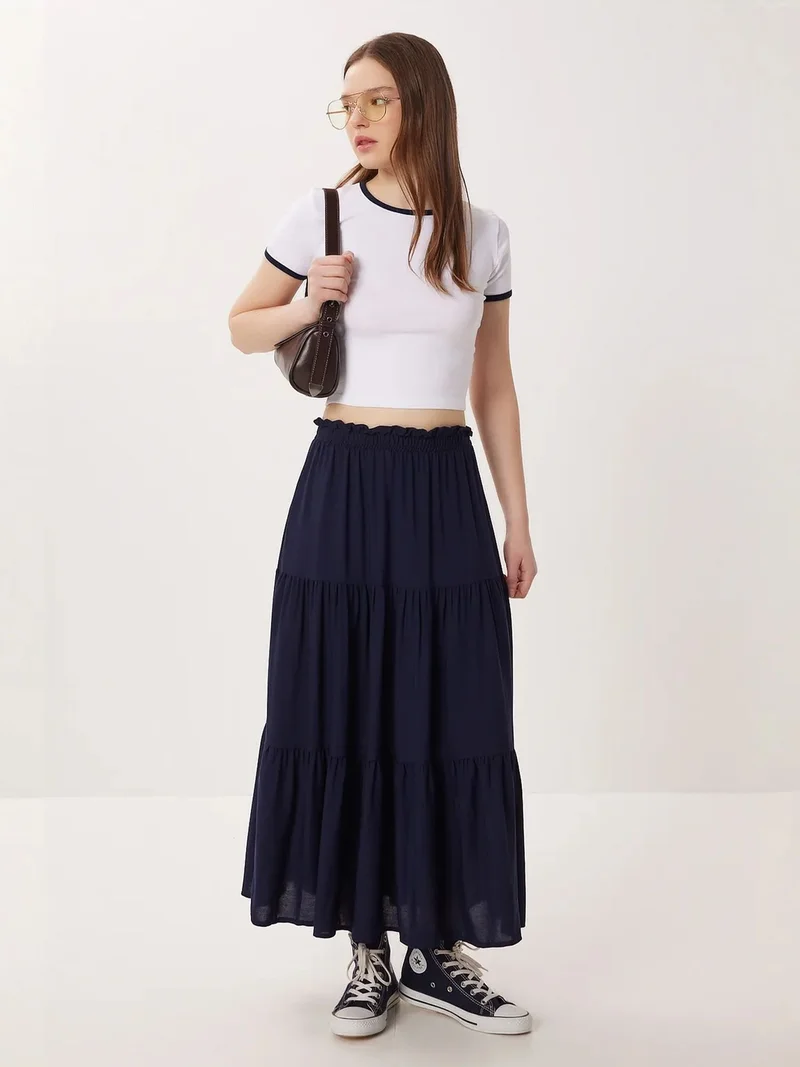 السعادة في إسطنبول ISTANBUL High Waist A-Line Maxi Skirt