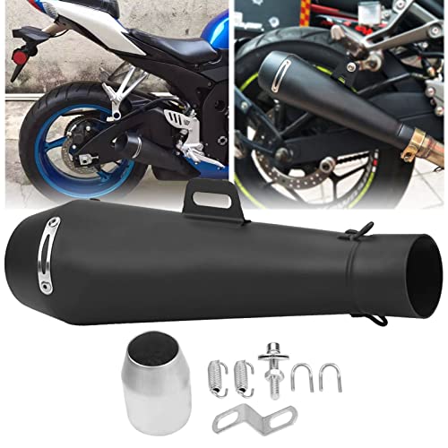 Generic Qiilu Motorcycle Slip On Exhaust Muffler Tail Pipe 51mm Universal Escape Exhaust Muffler Pipe Kit for CBR1000 Yamaha R6 Kawasaki  - Image 2