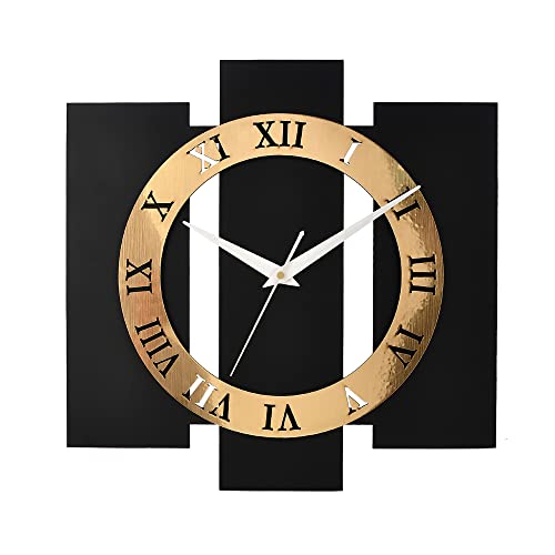 Nozvera Silent Non-Ticking Wooden Wall Clock for Home Stylish Latest 12 Inch Decorative Designer Wall Clock for Home Living Room Bedroom Office Hall - Image 1