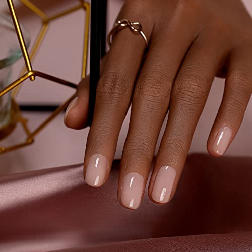 RARJSM Apricot Nude Gel Nail PolishNeutral Sheer Cream Nude GelPolish LED UV Curing Requires Soak Off Clear Pink Jelly French Manicure Nail Gel Polish 1pcs Single Bottle 15ml for Home Salon DIY - Image 5