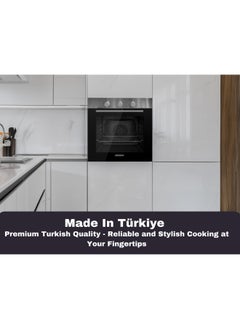 GeneralGold General Gold 60cm Electric Built-In Oven, 7 Cooking Functions, Double Glass Door, 60x60 cm Heavy Duty Integrated Wall Oven Kitchen Cooker with Fan for Baking Cakes and Gril  - Image 4