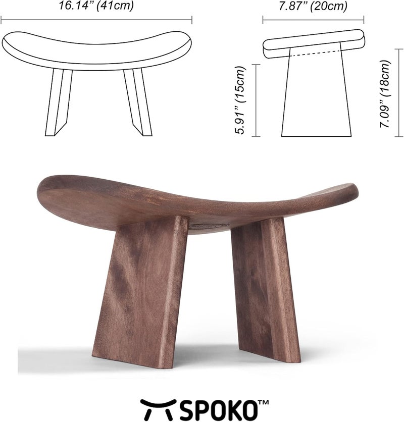 SPOKO Meditation Bench, Travel Seat Version, The Original Posture Certified Wood Kneeling Stool, Best Ergonomic Wooden Chair, Perfect Seat for Yoga, Prayer, Seiza, no Cushion Needed - Image 3