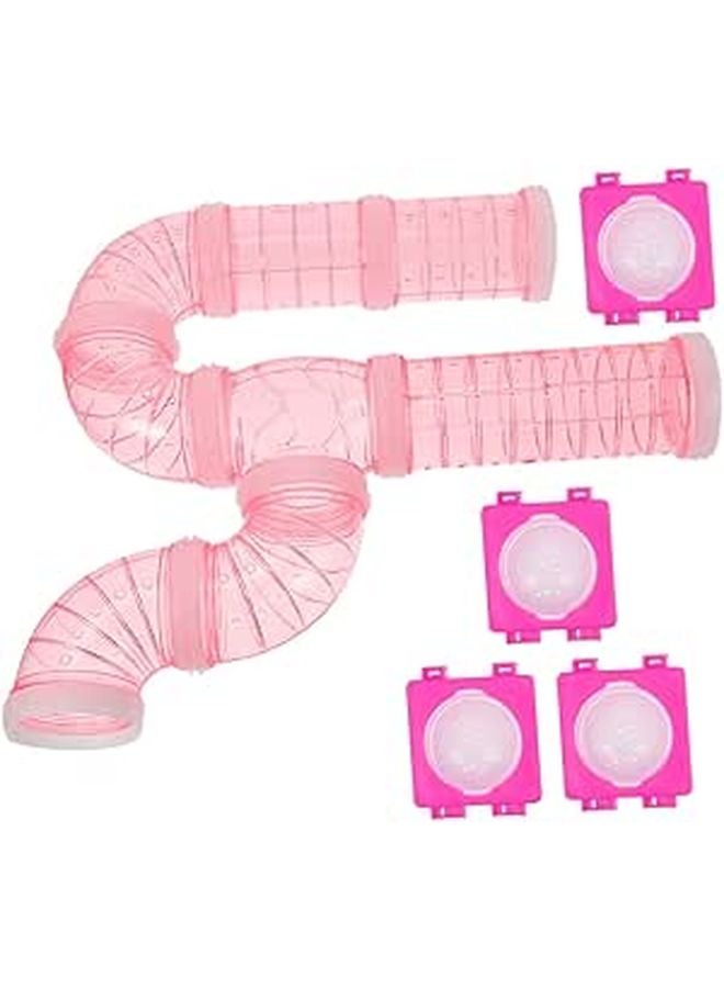 Transparent Plastic DIY Hamster Tube Connectors Easy Install Durable Cage Accessories - Image 1