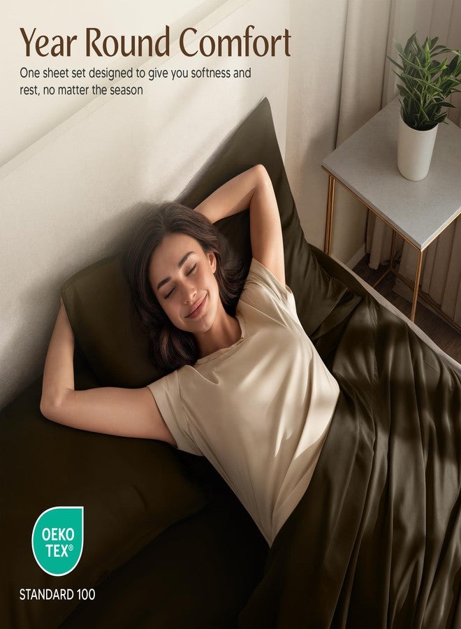 Utopia Bedding Queen Sheet Set - 4 Piece Bed Sheets for Queen Size Bed, Soft and Breathable Microfiber, Includes 1 Fitted Sheet, 1 Flat Sheet and 2 Pillowcases (Brown) - Image 3