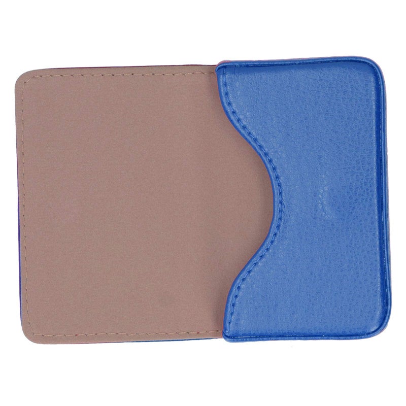 Blue Leather Business Card Holder Case With Magnetic Buckle For Men And Women Size 001 - Image 3