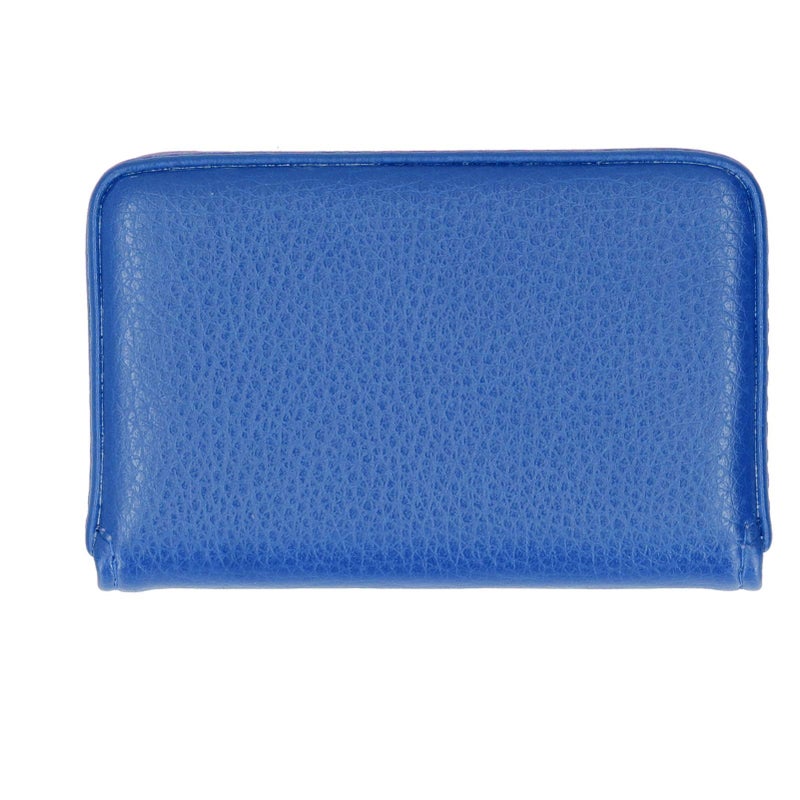 Blue Leather Business Card Holder Case With Magnetic Buckle For Men And Women Size 001 - Image 5