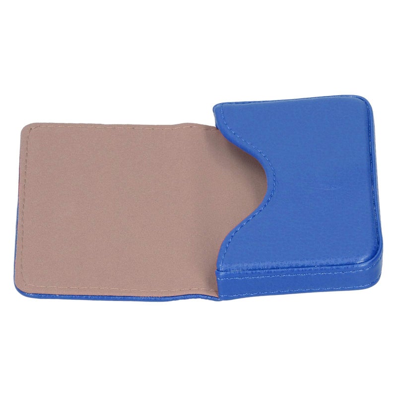 Blue Leather Business Card Holder Case With Magnetic Buckle For Men And Women Size 001 - Image 2