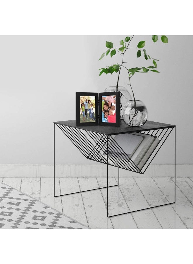 Americanflat Hinged 4x6 Picture Frame with ShatterResistant Glass  Signature Collection  Foldable Picture Frame for Tabletop Display  Black - Image 5