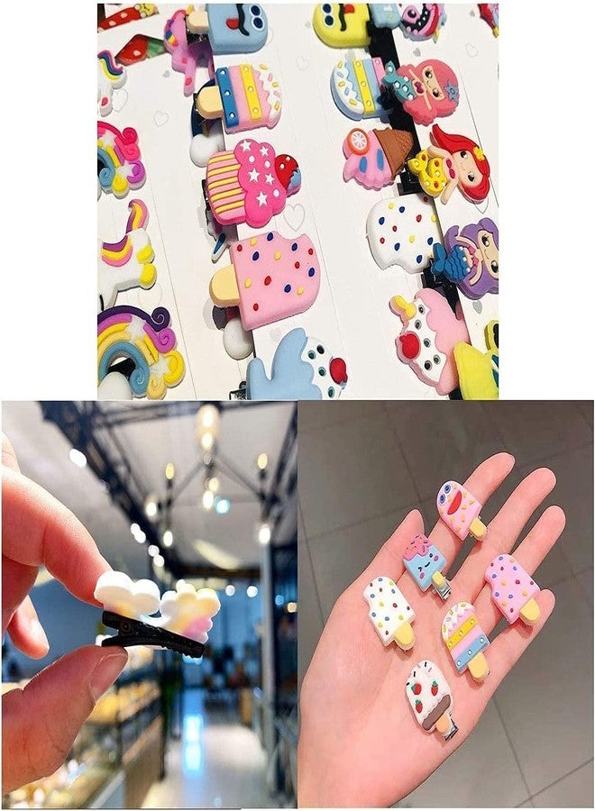 ROCK WORLD مجموعة روك وورلد الكورية لدبابيس الشعر، بتصميمات لطيفة على شكل وحيد القرن، حورية البحر، الفواكه، وشخصيات كرتونية، مناسبة للفتيات الصغيرات (لون وتصميم عشوائيان)، عبوة من 10 قطع - Image 3