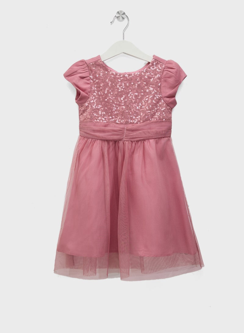 Ripples Sequin Bodice Tulle Dress - Image 1