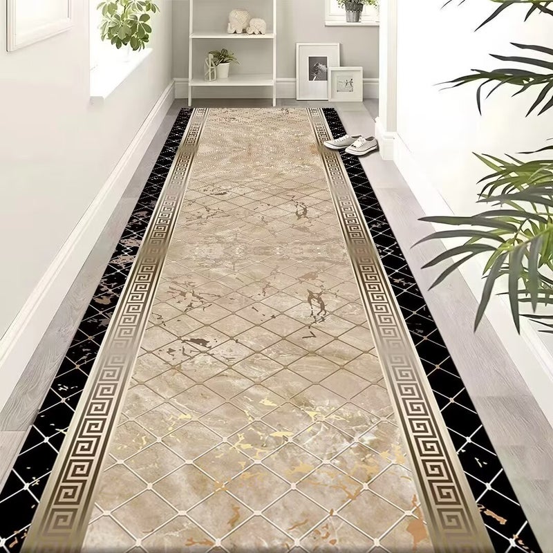 Wholesale Crystal Velvet Corridor Rug - Long Strip, Customizable for Hotels & Homes