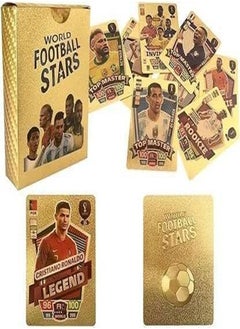 Generic World Cup Football Soccer Star 55 PCS Gold Foil Card Assorted Cards TCG Deck Box - (55 PCS Gold)  - Image 1