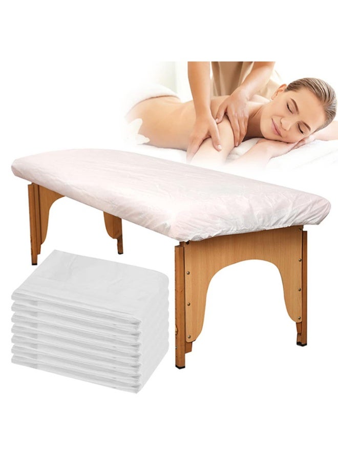 Fitted Massage Table Sheets, White, 70-82 x 35 Inch, 10-Pack - Image 5
