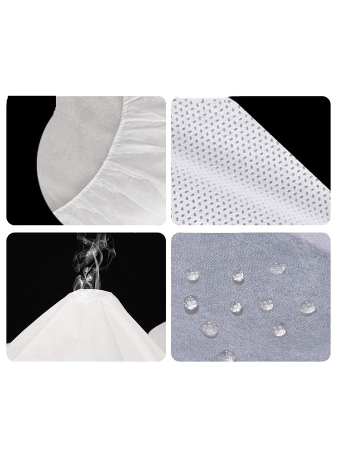 Fitted Massage Table Sheets, White, 70-82 x 35 Inch, 10-Pack - Image 3