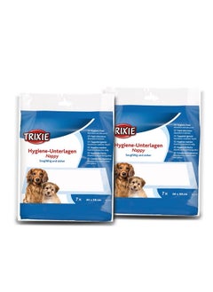 Hygiene Nappy Pads For Dogs, Extremely Absorbent, Leak Proof And Odor Neutralizer - Pack Of 2 (14 Count), Size - 30 X 50 Cm