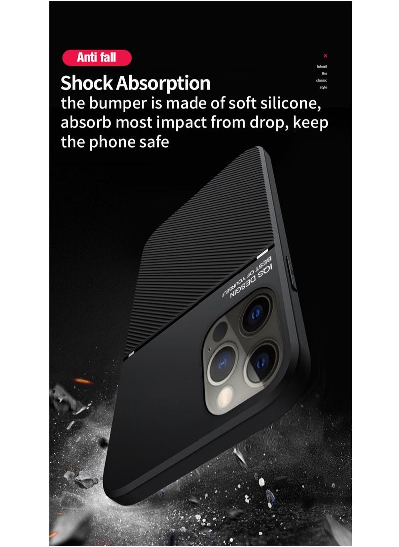 Color Fans - Cover for iPhone 13 Pro Max 6.7 inch Magnetic Case Moire Black - Image 1