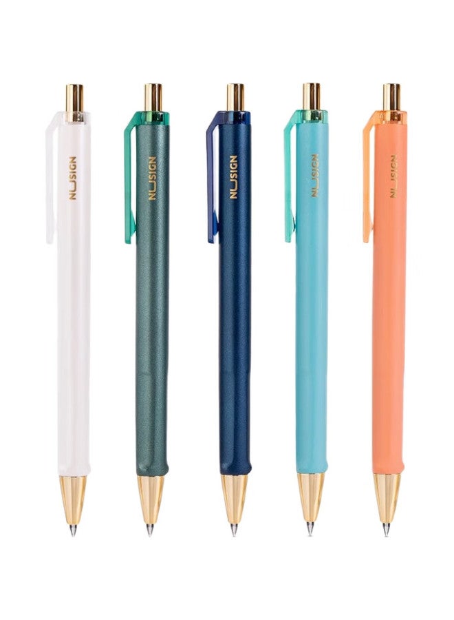 Nusign Matte Light-Sensitive Retractable Gel Pen (Pack Of 10), Black, German Creative Design, Imported Ink, Precision Tip, Office Pen Ns557 - Image 3