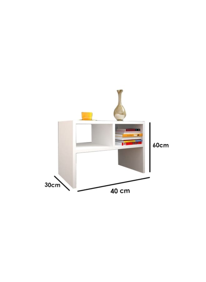 ريترو RA-T01 ترابيزة جانبية 40x60x30سم - أبيض - Image 2