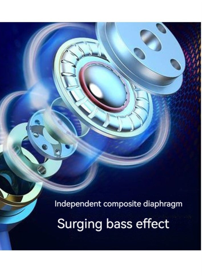 Bukela Metal heavy bass wired in-ear headphones with wire-controlled tuning earbuds with microphone (silver)  - Image 4
