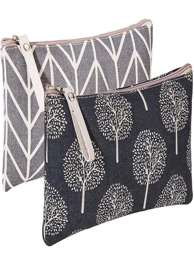 TecoKart® 2 Pcs Makeup Pouch Bag | Stylish Travel Pouches for Women | Multipurpose Cosmetic Organizer Bag for Makeup, Toiletries & Daily Essentials - Image 1