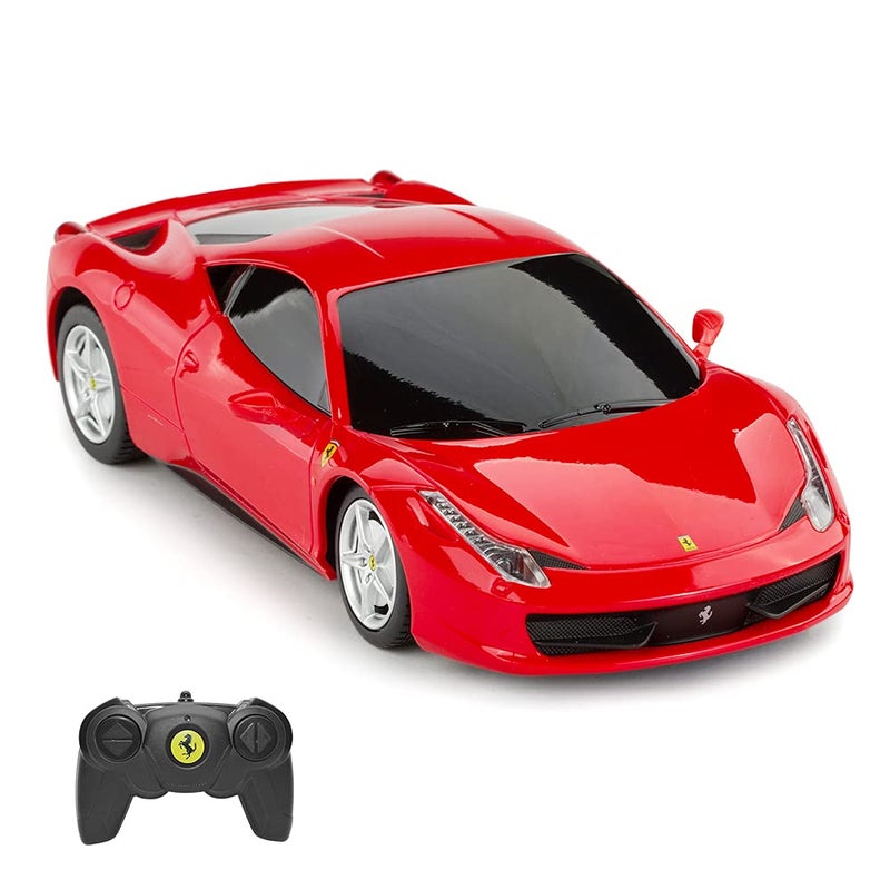RASTAR Remote Control Ferrari Car, 1:24 Ferrari 458 Italia Remote Control Car, Red Ferrari Toy, 7.3 x 3.8 x 2.1 inch - Image 1