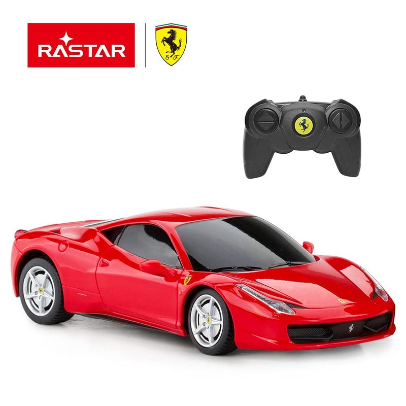 RASTAR Remote Control Ferrari Car, 1:24 Ferrari 458 Italia Remote Control Car, Red Ferrari Toy, 7.3 x 3.8 x 2.1 inch - Image 2