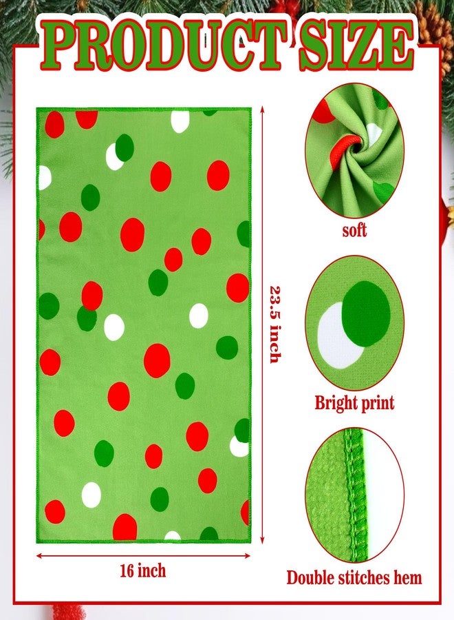 Macarrie منشفة يد ماكاري 6 قطع لعيد الميلاد، مناشف مطبخ لعيد الميلاد، ماصة، لتجفيف الحمام، ديكور عيد الميلاد، هدية تدفئة منزل لعيد الميلاد الاحتفالي - Image 2