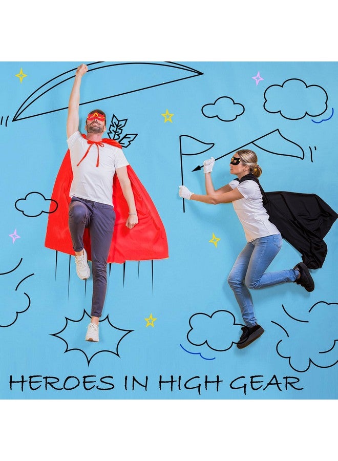 iROLEWIN Superhero Capes and Masks for Adults Bulk Super Hero Dress Up Costume Party Favors Games (10 Pack 4327.5inches)