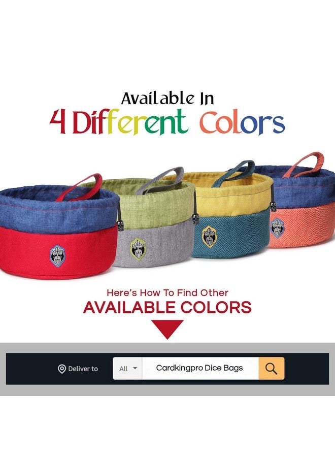 كاردكينج برو حقيبة نرد ضخمة بها 8 جيوب - رمادية/خضراء - سعة هائلة تتسع لأكثر من 500 نرد - رائعة لمحبي النرد - Image 2