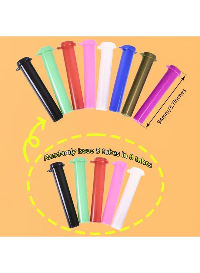 Type D Color Coded Cigarette Case Tubes 5 Pack Sealed Caps Hygienic Portable Storage - Image 2