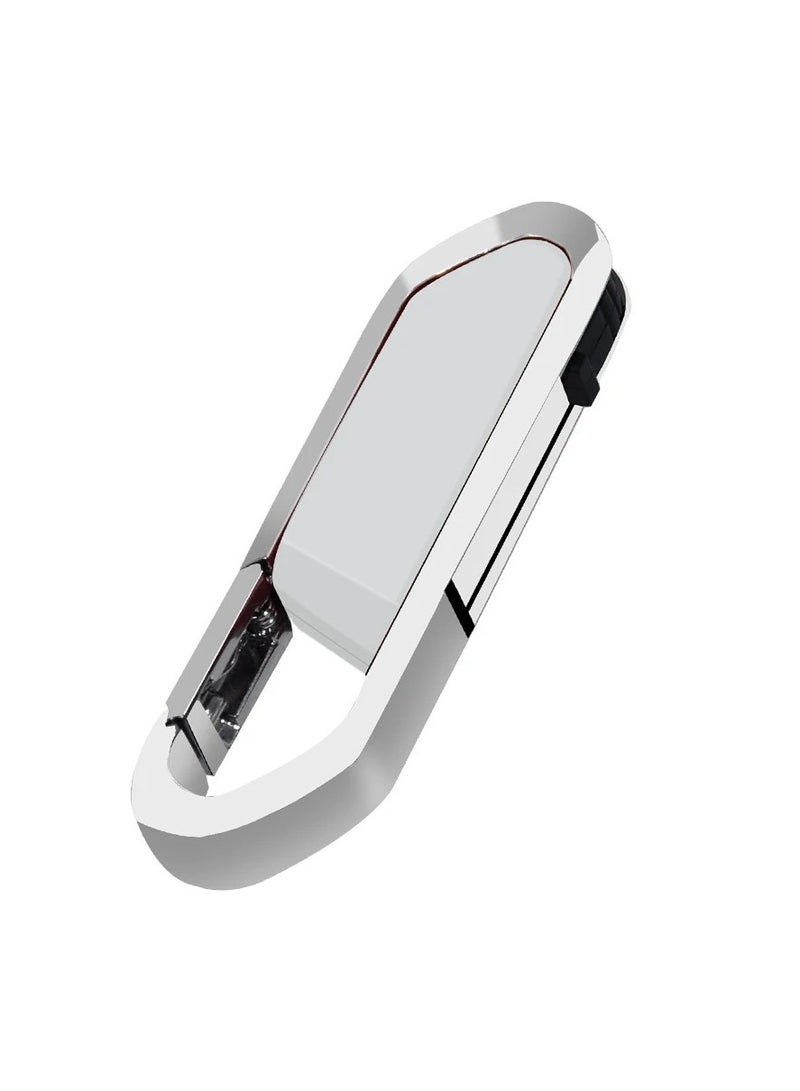 USB Flash Drive, Portable Metal Thumb Drive with Keychain, USB 2.0 Flash Drive Memory Stick, Convenient and Fast Pen Thumb U Disk for External Data Storage, (1pc 4GB Silver) - Image 1