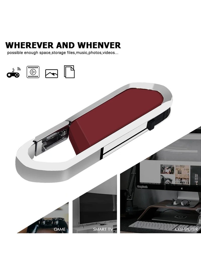 USB Flash Drive, Portable Metal Thumb Drive with Keychain, USB 2.0 Flash Drive Memory Stick, Convenient and Fast Pen Thumb U Disk for External Data Storage, (1pc 4GB Silver) - Image 3