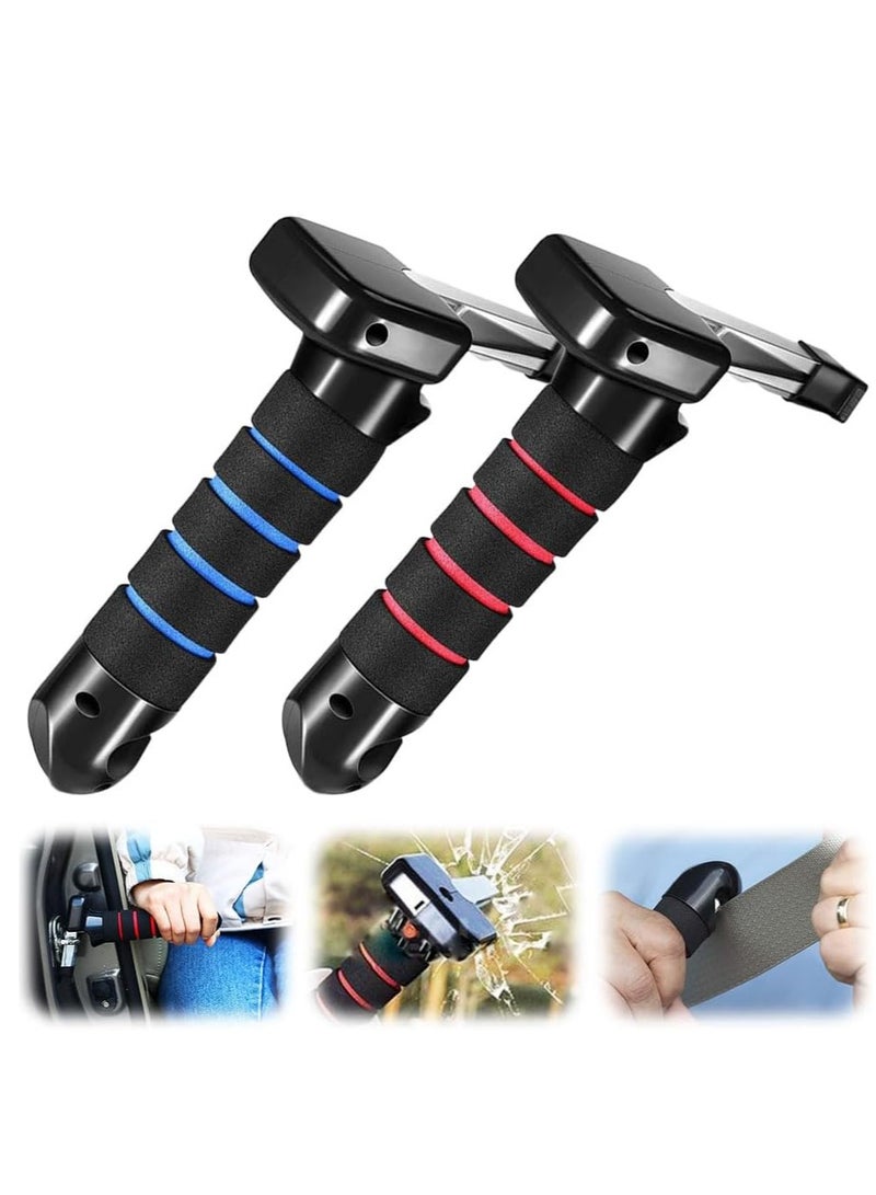 Bukela 2 Pcs Car Handle Cane Car Door Handle for Elderly, Upgrade Multifunctional Cars Handles Assist Support, Handles Door Latch for Seniors and Handicapped(Blue and Red) - Image 1