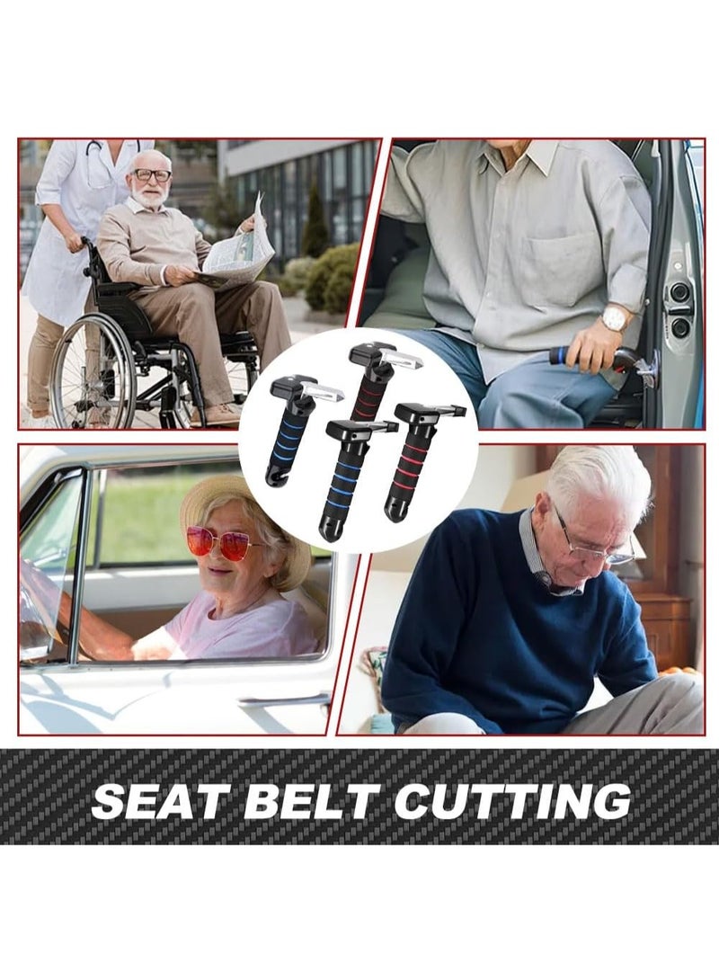 Bukela 2 Pcs Car Handle Cane Car Door Handle for Elderly, Upgrade Multifunctional Cars Handles Assist Support, Handles Door Latch for Seniors and Handicapped(Blue and Red) - Image 5