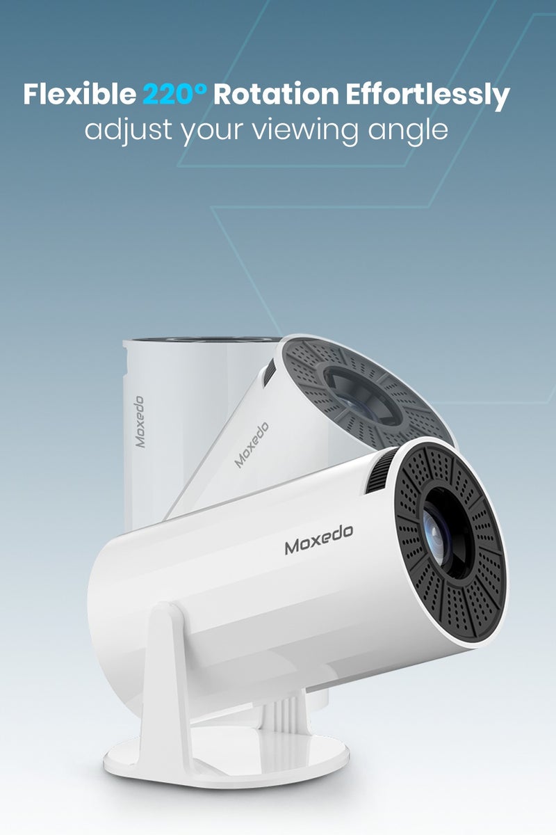 Moxedo Zentra Smart Gaming Projector 4K Android 11 1080P with Auto Keystone and Dual Game Controller, +10000 Games, 200 Ansi Lumen Brightness, Auto Keystone Correction, 1GB RAM 8GB ROM, 3W Speaker, 5G WiFi, Bluetooth 5.0 - Image 4